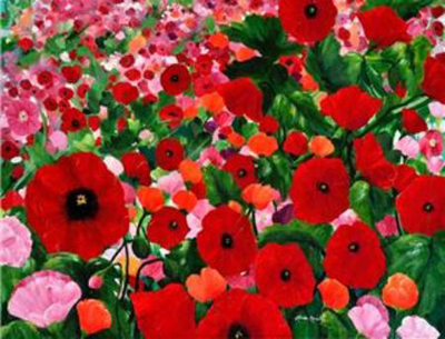 Field of Poppies by artist Linda Rauch
